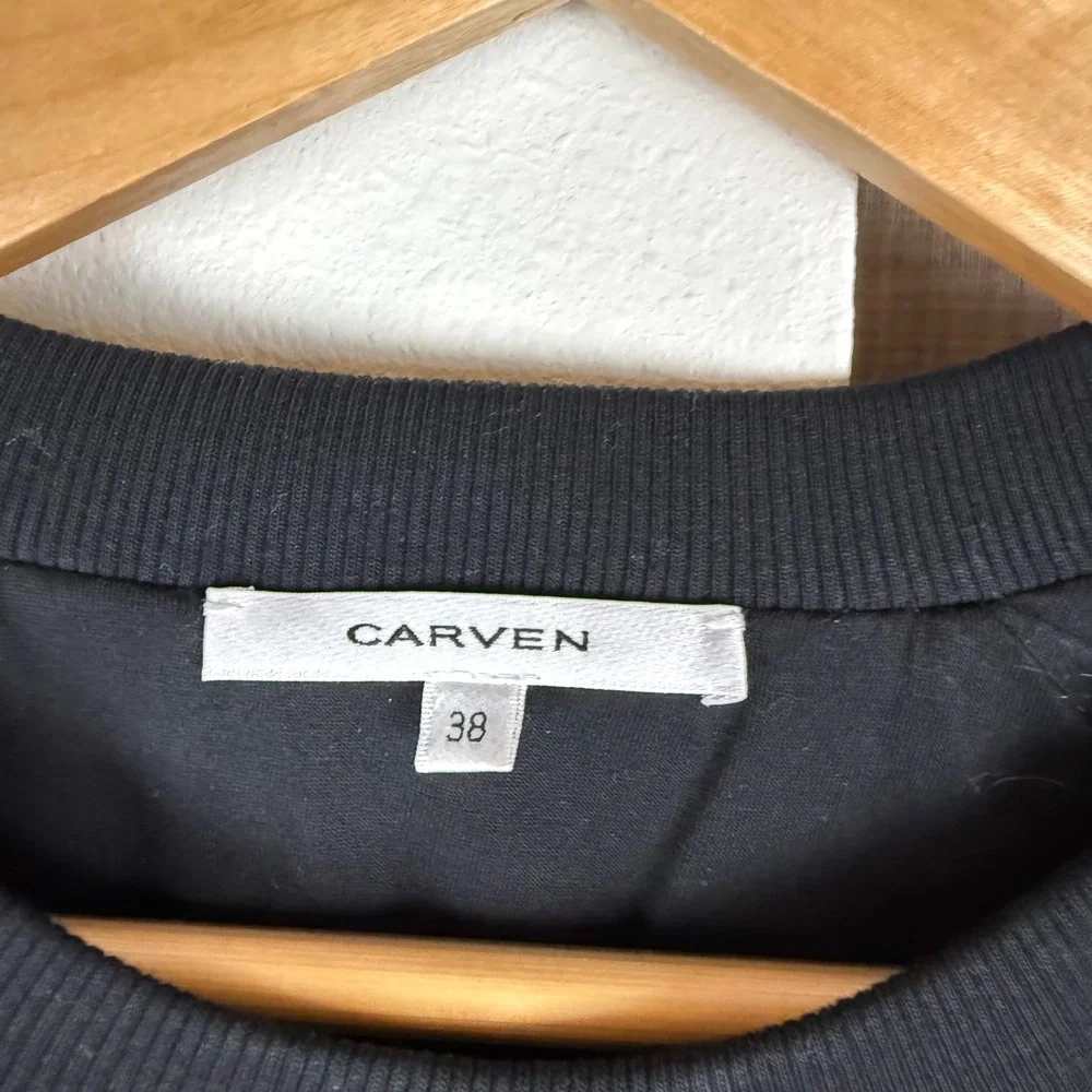 Carven‎ Black Boucle Textured Sweater